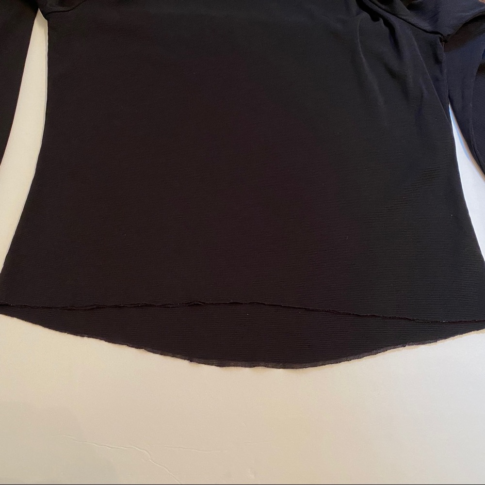 BABETTE TOP TURTLENECK BLACK LONG SLEEVE Size MEDIUM M - Picture 8 of 8